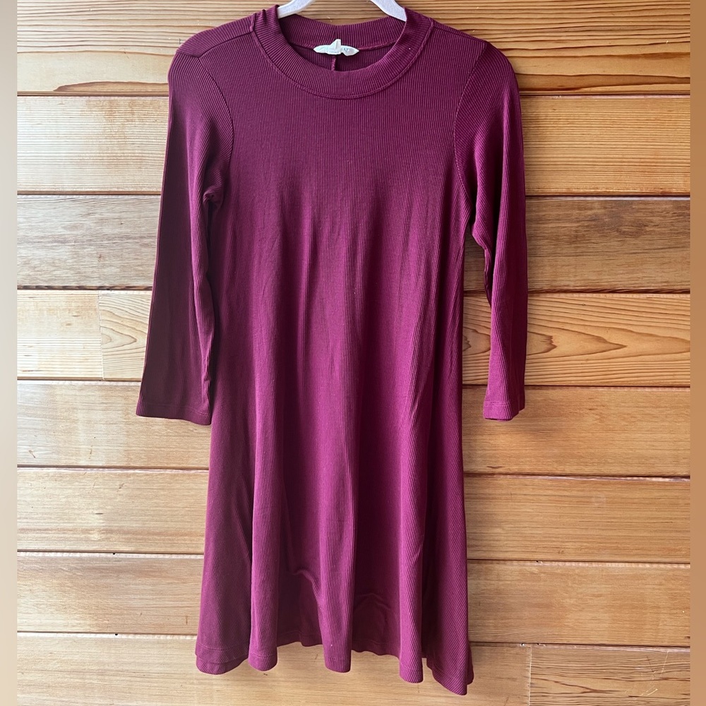 American Eagle Maroon Mock Neck Dress Size Small